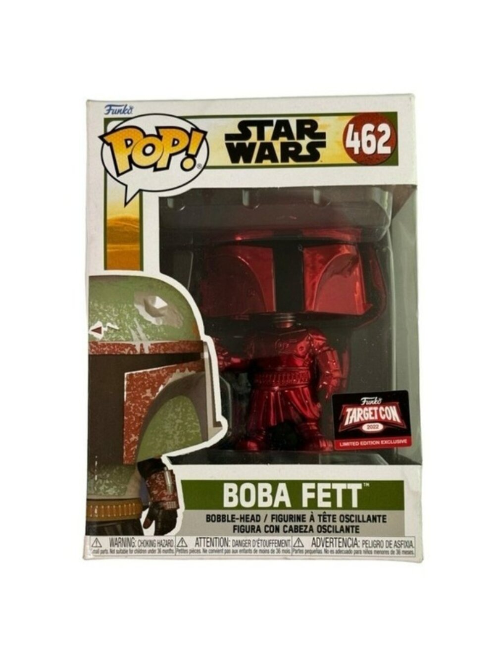 Funko Pop Star Wars Boba Fett Bobblehead #462 Target Con Red Chrome Ltd. Edition